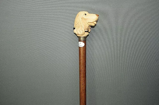 Edler Holz Sammler  Gehstock  Wanderstock  Spazierstock Walking Stick 96 cm Hund