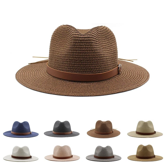 Cappello Estivo Moda Avanzato Naturale Panama Forma Morbida Paglia Donna Uomo