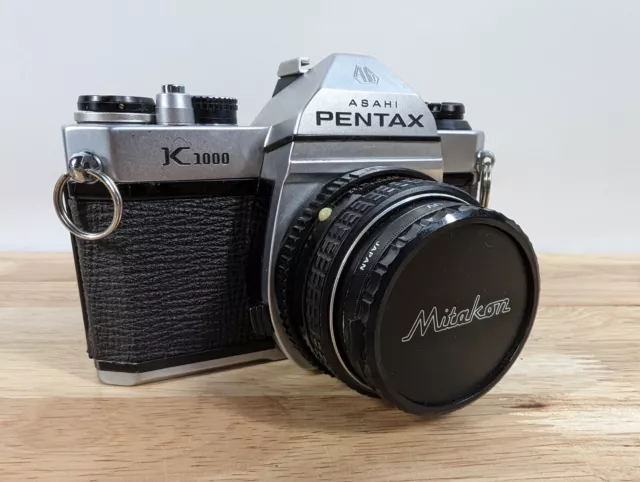 Pentax Asahi K1000 35mm SLR Film Camera Kit w/ 50mm Lens - Made in Japan