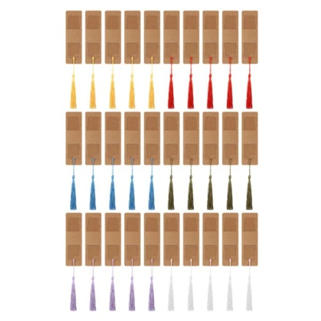 90 Pieces DIY Bookmarks Kraft Acrylic Bookmarks  Packaging Supplies