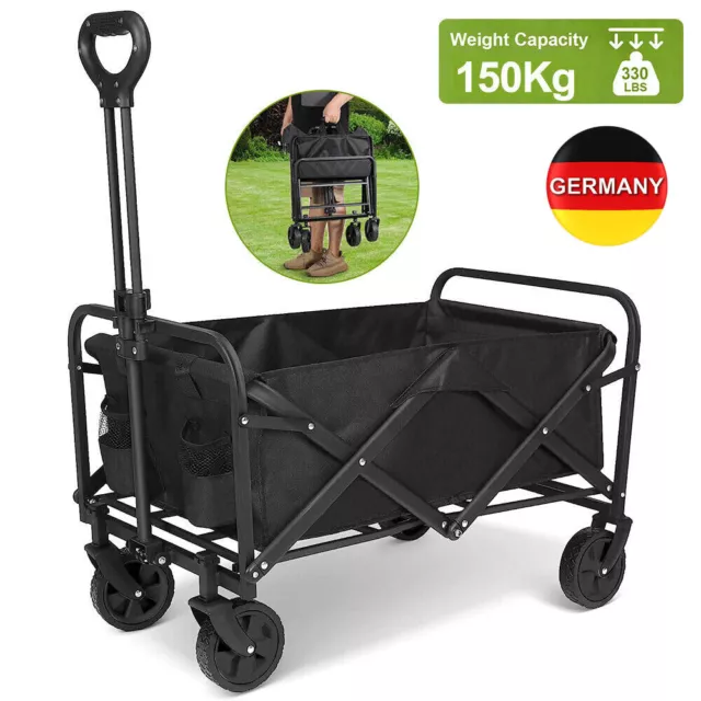 150kg Handwagen Bollerwagen Strandwagen faltbar klappbar Offroad,Garten,Camping