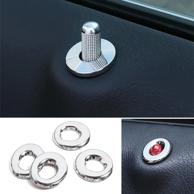 4PZ Car Door Lock Pin Manopola Button Cover Per A Cla Gla C E Glc