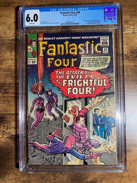 Fantastic Four #36 CGC 6.0 (1965) 1st Medusa Vintage Key Issue White Pages!