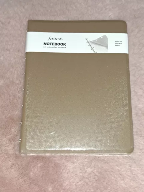 FILOFAX Notebook A5 Saffiano Fawn Notizbuch nachfüllbar Planer Organizer Budget