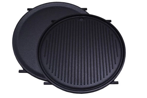 Primaster Wendeplatte rund Ø 30 cm Grillplatte Gusseisen Pizzaplatte