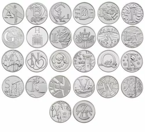 The Royal Mint 2018 UK 10p Uncirculated Coins The Great British Coin Hunt A to Z