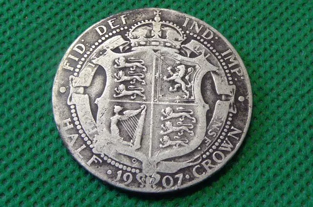 Edward Vii , Silver Half Crown , 1907  (T678)