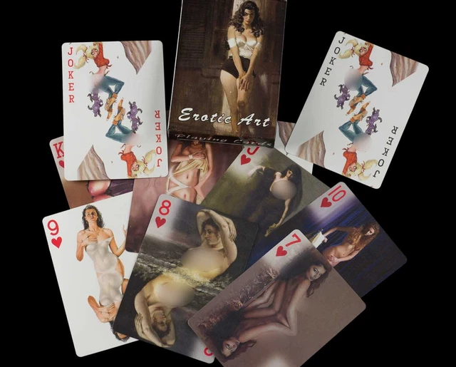 Ancienne Carte à Jouer érotique Transparente – 19e Siècle, Famille Carreaux, N°9