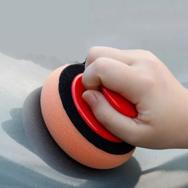 6Pcs Car Wash Wax Sponge Polish Pad Polishing Cleaning Applicator Pad Handle‘’