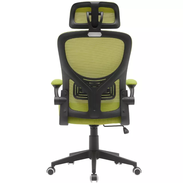 Chaise de bureau avec chaise de bureau pivotante en tissu vert respirant 3