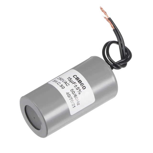 Condensateur CD60 250uF 275V – Démarrage Moteur Monophasé – Pour Compresseur Air, Clim, Machine à Laver – 2 Fils