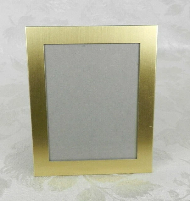 Vintage Carr Brand Small Brushed Gold Picture Frame 4 x 6 Velvet Back & Stand