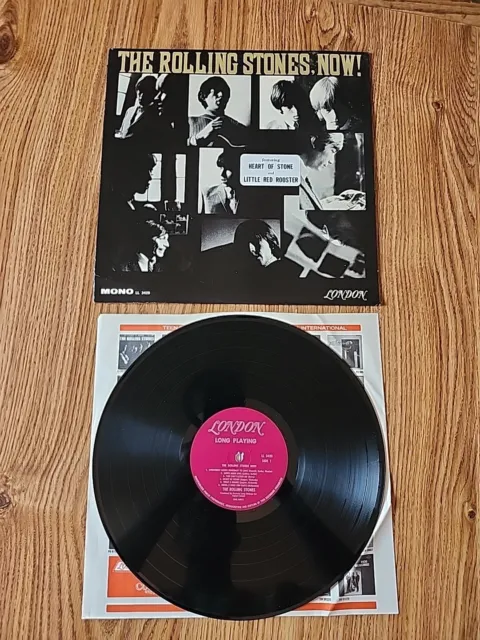 "¡Los Rolling Stones ahora!" A principios de 1965 EE. UU. Mono LP Prensa excelente estado ¡con pegatina de bombo!