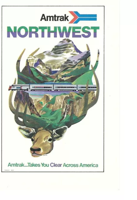 MD-035 - Amtrak Northwest Enroute Stationary Ten Sheets Vintage Railroad Train
