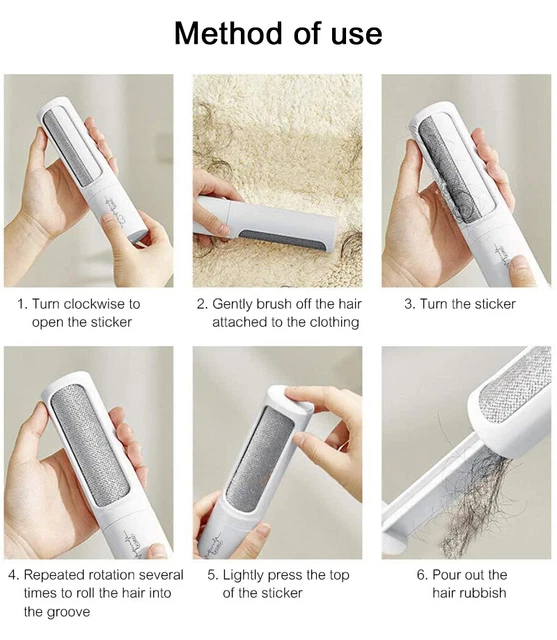 Pet Hair Lint Remover Sofa Cloth Lint Cleaning Brush Dog Cat Fur Roller Reusable 10