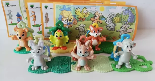 KINDER FERRERO SURPRISE COMPLETE SERIE GANG DEL BOSCO 6x FIGURINE +BPZ TOP RAR