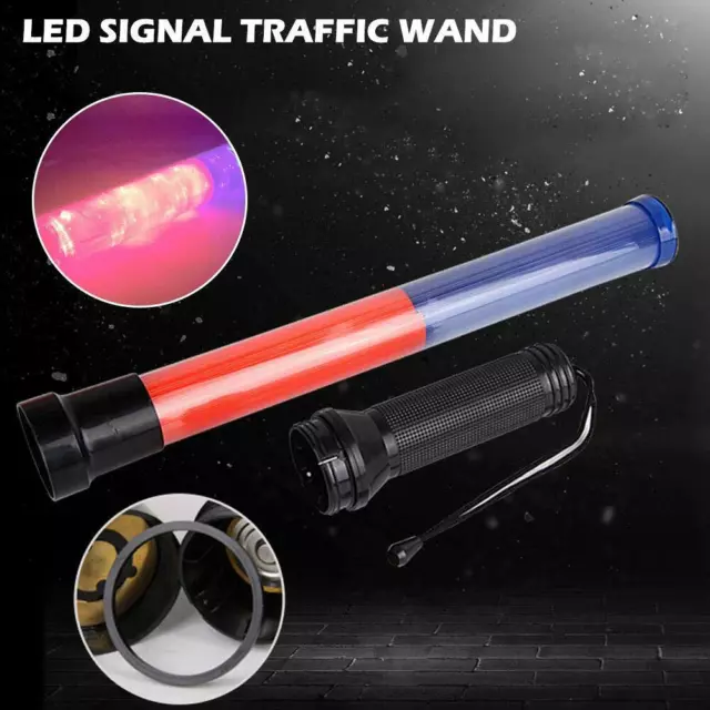 Traffic Safety Signal LED Road Control Warning Wand Baton Flashing Light Random