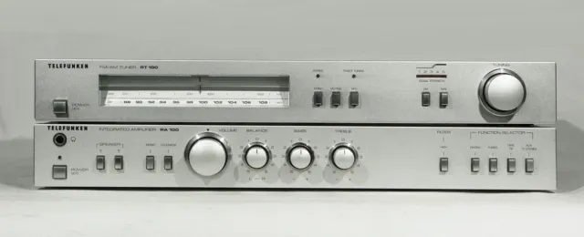 Telefunken Ra 100 Hifi Verstärker + Telefunken Rt 100 Tuner Radio 2