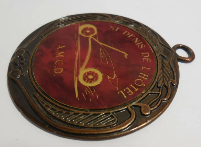Pendentif Vintage En Bakélite Effet Bois Précieux - Années 70 - Parfait État