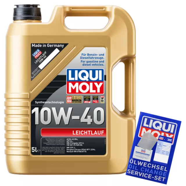 LIQUI MOLY huile moteur 10W-40 Légèreté 6Liter pour Acea A3/B4 VW 501 01 2