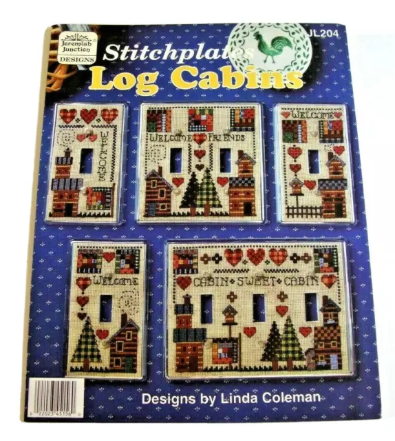 Jeremiah Junction Stitchplates Log Cabins - Cross Stitch Patterns Leaflet JL204