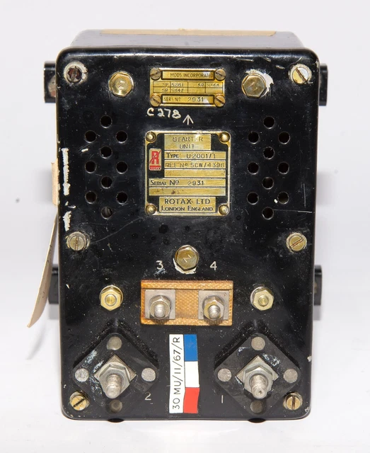 Starter Unit U2001/1 5CW/4396 Rotax Box Electrical RAF Vintage Aircraft