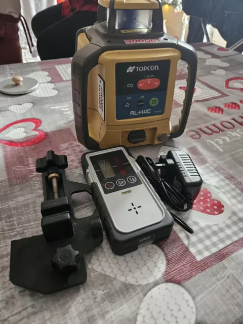 Topcon Rl H4C Laser Level. Charger & Receiver.