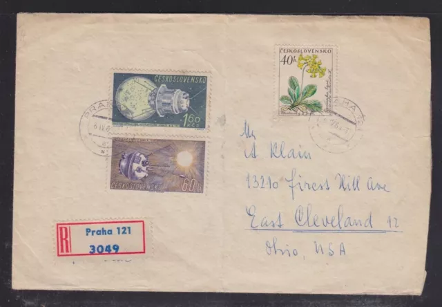 CZECHOSLOVAKIA 1960s TWO  COVERS  REGISTERED & AIRMAIL PRAGUE TO USA & CANADA