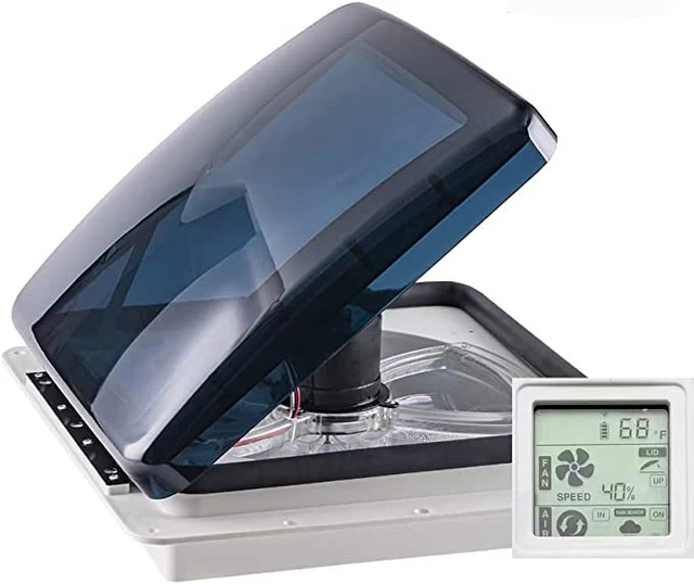 RV ROOF VENT 12V Fan Remote Control Ventilation 14'' 10 Speed