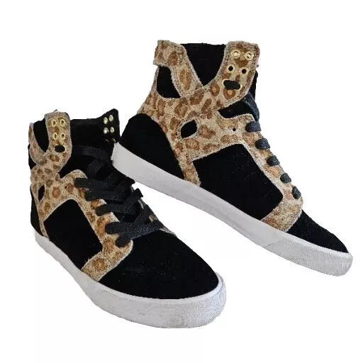 Supra womens skytop leopard top