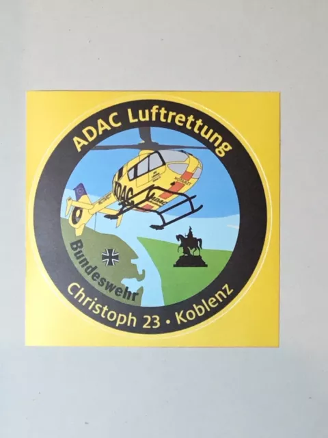 Luftrettung Aufkleber  Christoph 23 ADAC BWK Koblenz Bundeswehr