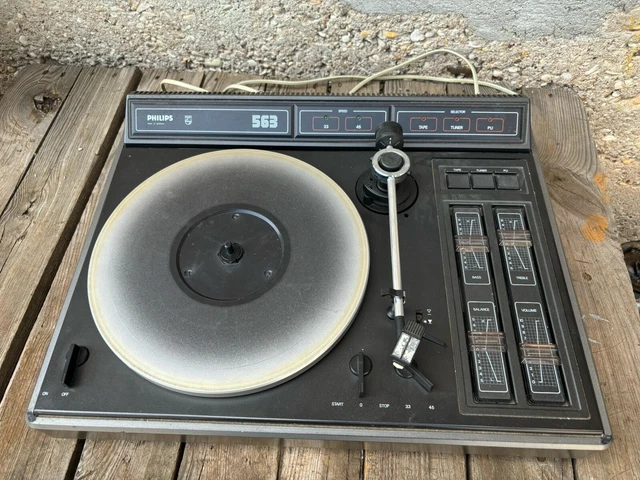 Platine Vinyle Philips 661 – Ancienne, Non Testée, Pour Pièces Détachées