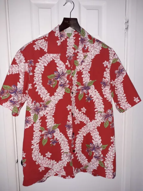 VTG 1940's 1950's HAWAIIAN STYLE SHIRT SWING LINDY BOP ROCKABILLY LARGE