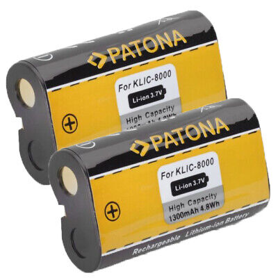 Fujifilm 2x Batterie Patona 3,7V 1600mAh pour Ricoh DB-90 