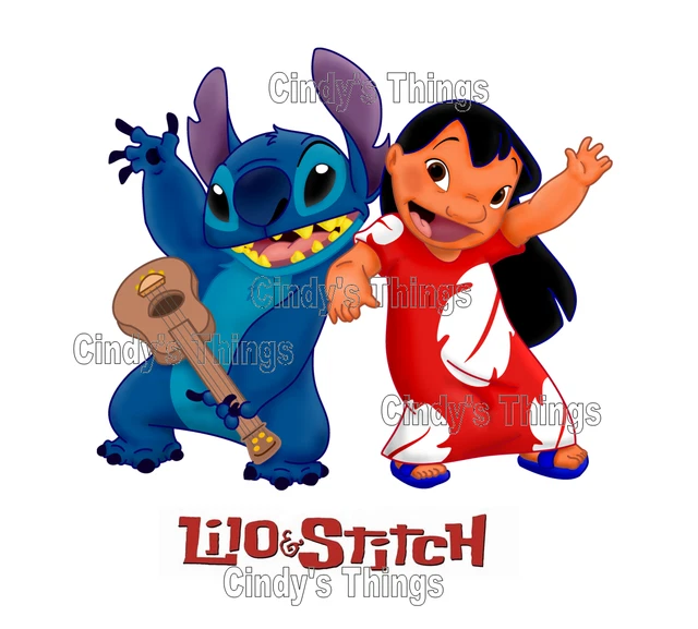 LILO AND STITCH T shirt Iron on Transfer 12 8x10 5x7 3x3 light fabric