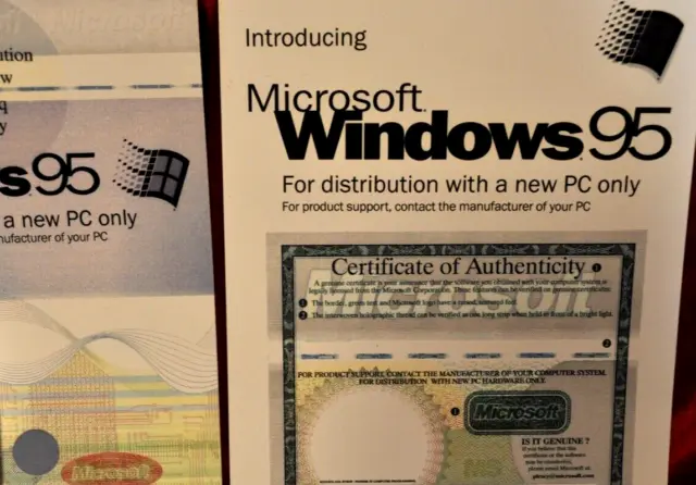 Windows 95 3 Installs Manual Cover Windows 95 USB with Extra Numbers $3 Ship!