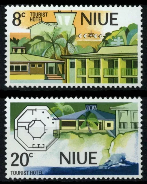 Niue 1975 SG#196-7 Tourist Hotel MNH Set #E97679