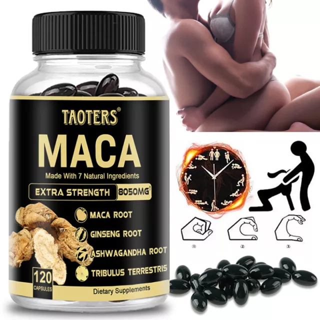 Maca Extra Strength 8050mg With 7 Natural Ingredients Fertility Support Capsules
