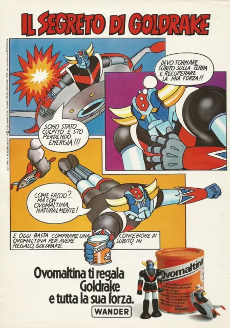 U0610 Ovomaltina, The Secret By Goldrake, Advertising Vintage 1979, 20 X 28 CM