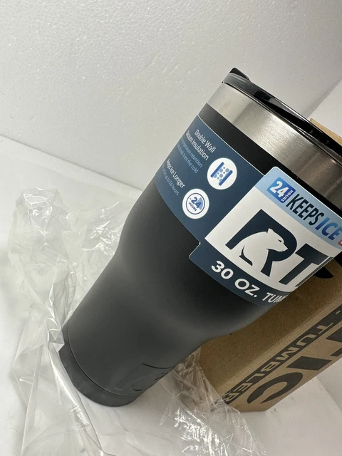 NEW RTIC 30 oz Tumbler Hot Cold Double Wall Vacuum Insulated 30oz BLACK 3