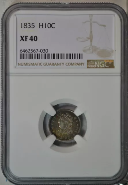 1835 Capped Bust half dime, NGC XF40..........Type Coin Company
