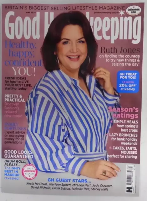 Good Housekeeping magazine May 2024 Ruth Jones, Healthy happy Confident You!