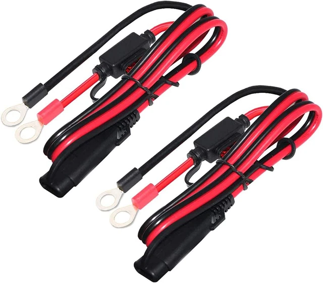ZHITING 2 Stück 2Ft SAE Anschluss Kabel 12V Batterieladekabel Stecker Verlängeru