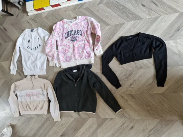 Girls Bundle Of Autumn/Winter Clothes Age 10-11 Years By H&M, Primark & George