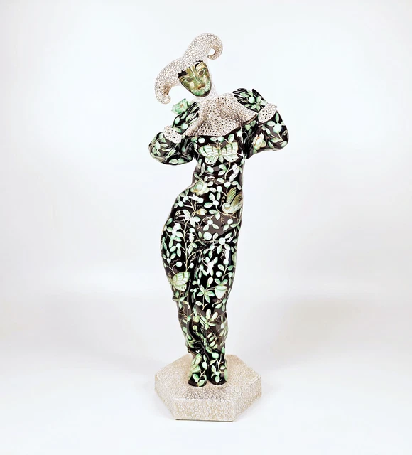 Herend Masterpiece Carnival Woman 15", Handpainted Porcelain Figurine ! (P032)