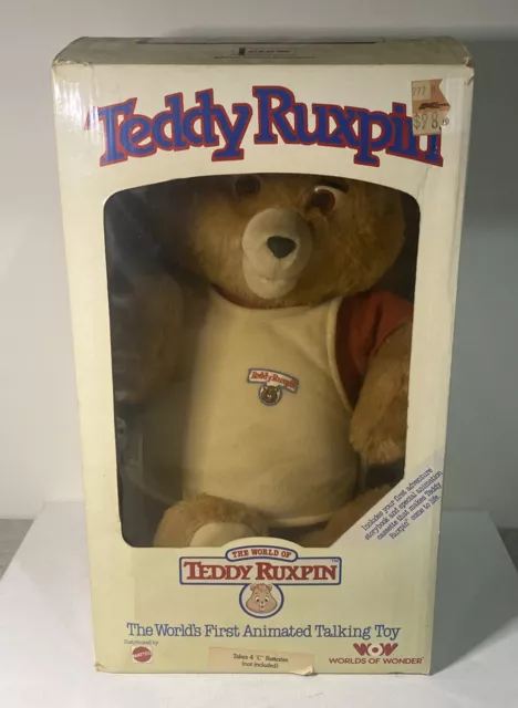 Teddy Ruxpin Teddy Bear 1985  Vintage Collectable Soft Toy In Original Box