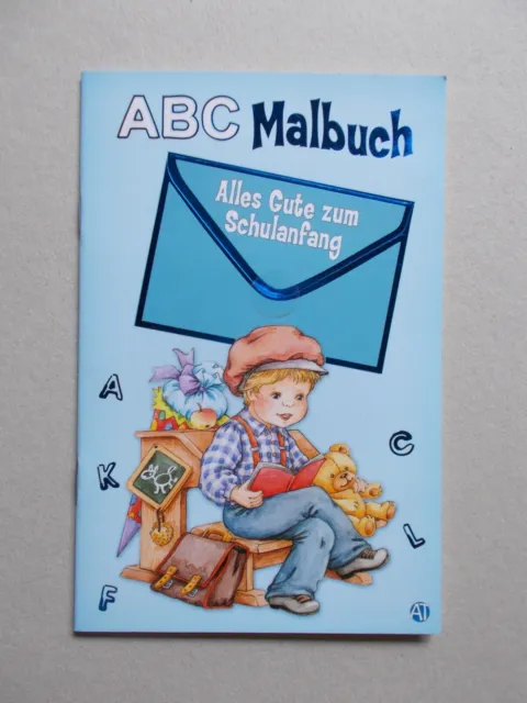 ABC Malbuch - Schulanfang 12 Seiten 11,5 x 17,5 cm mit Geldkuvert