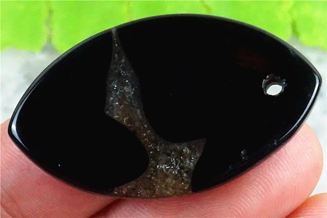 V10485 35x20x3mm Black/white Druzy Geode Agate Marquise Pendant Bead