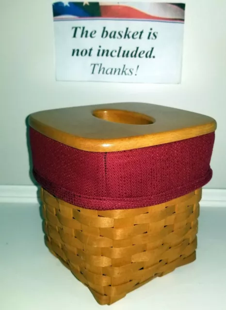 Crazy Good Tall Tissue Basket Liner from Longaberger Paprika fabric! New!