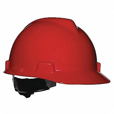Hard Hat: Front Brim Head Protection, ANSI Classification Type 1, Class E, Red,